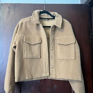 Urban Outfitters Tan Teddy Jacket